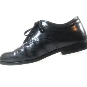Tod\'s Men Black Leather Rubber Sole Oxford Dress Wingtip Lace Up Shoes Size 7 Tod main image 3